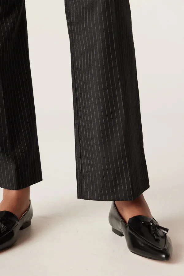 BAXTER PINSTRIPE PANT | Black Pinstripe