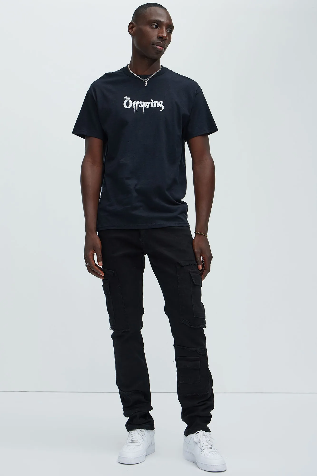 Be That Frayed Cargo Straight Jeans - Black