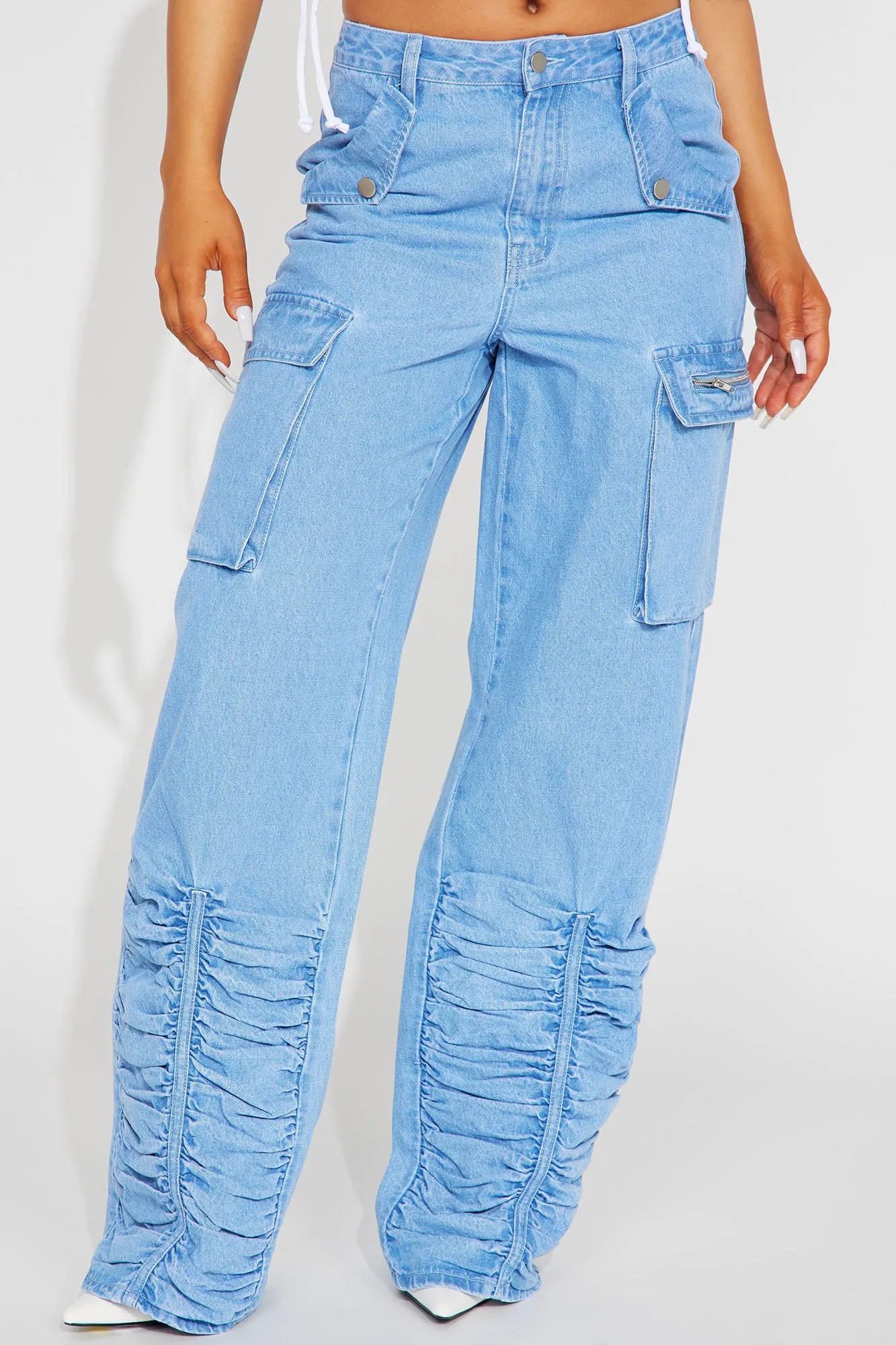 Be The One Non Stretch Cargo Jean - Light Wash