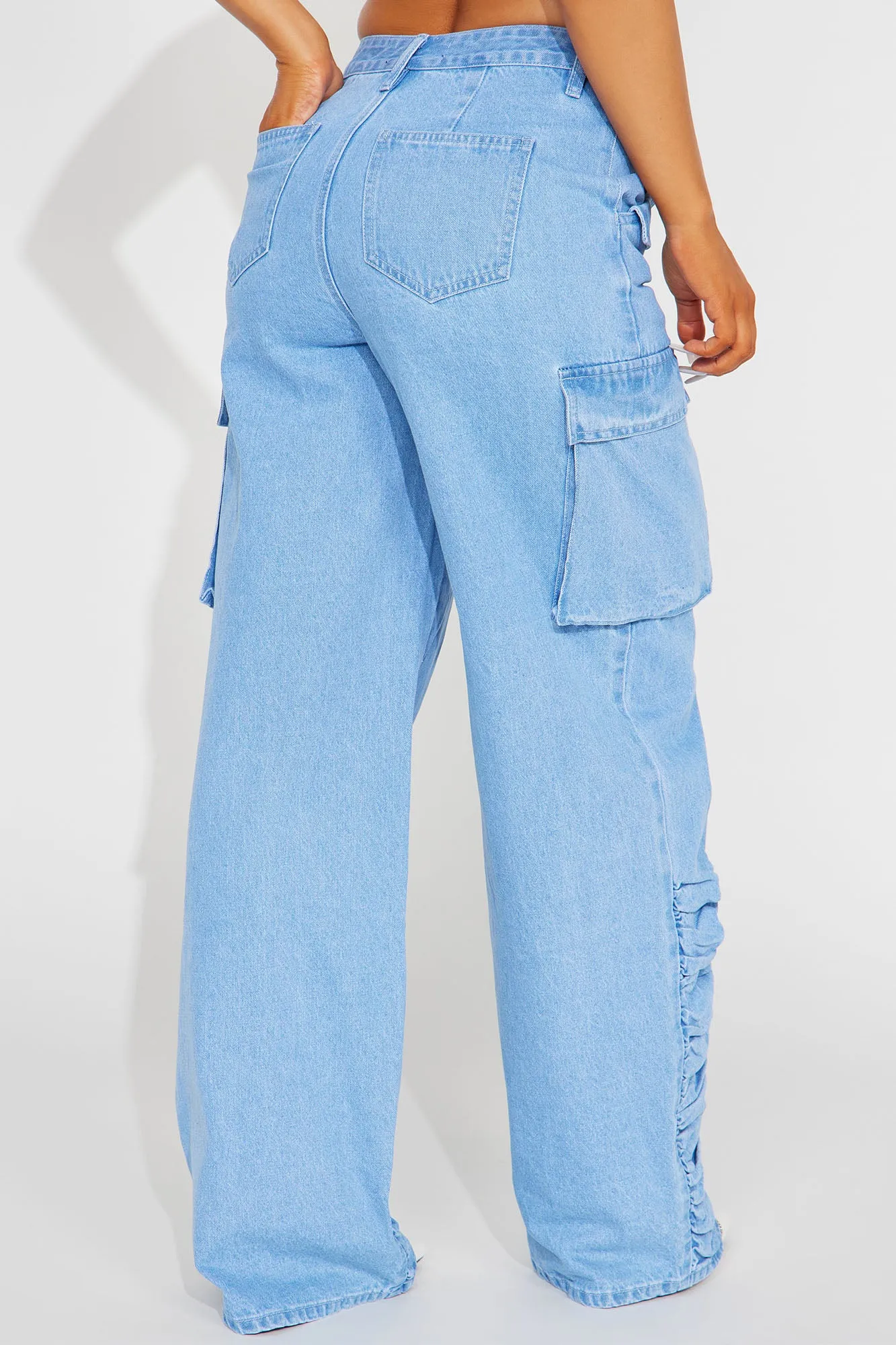 Be The One Non Stretch Cargo Jean - Light Wash