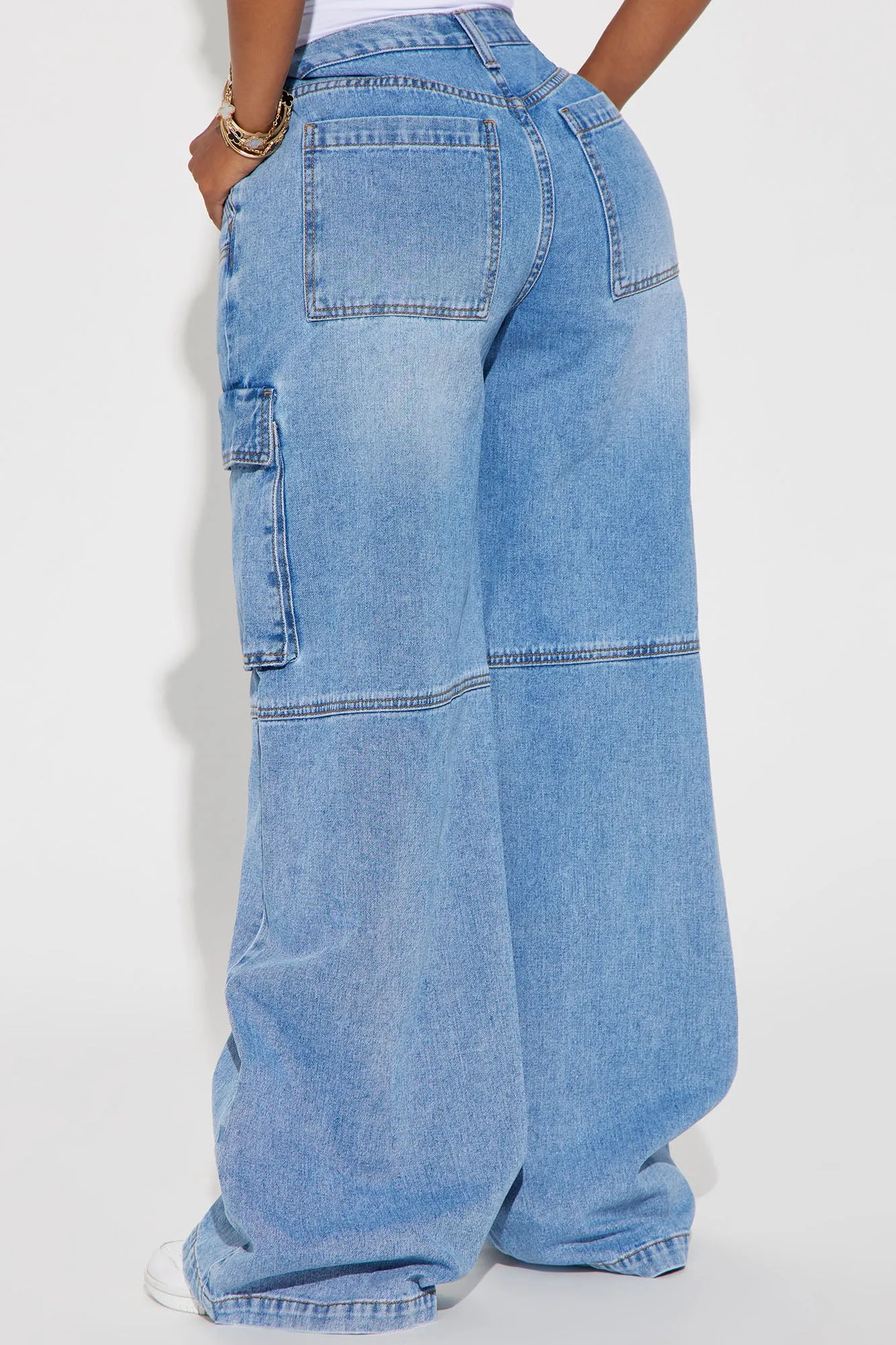 Berlin Baggy Cargo Jean - Light Wash
