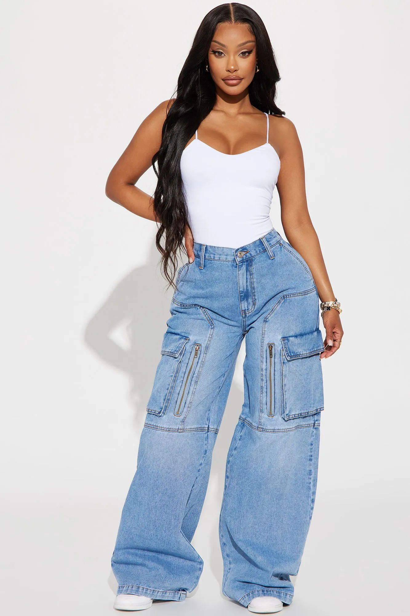 Berlin Baggy Cargo Jean - Light Wash
