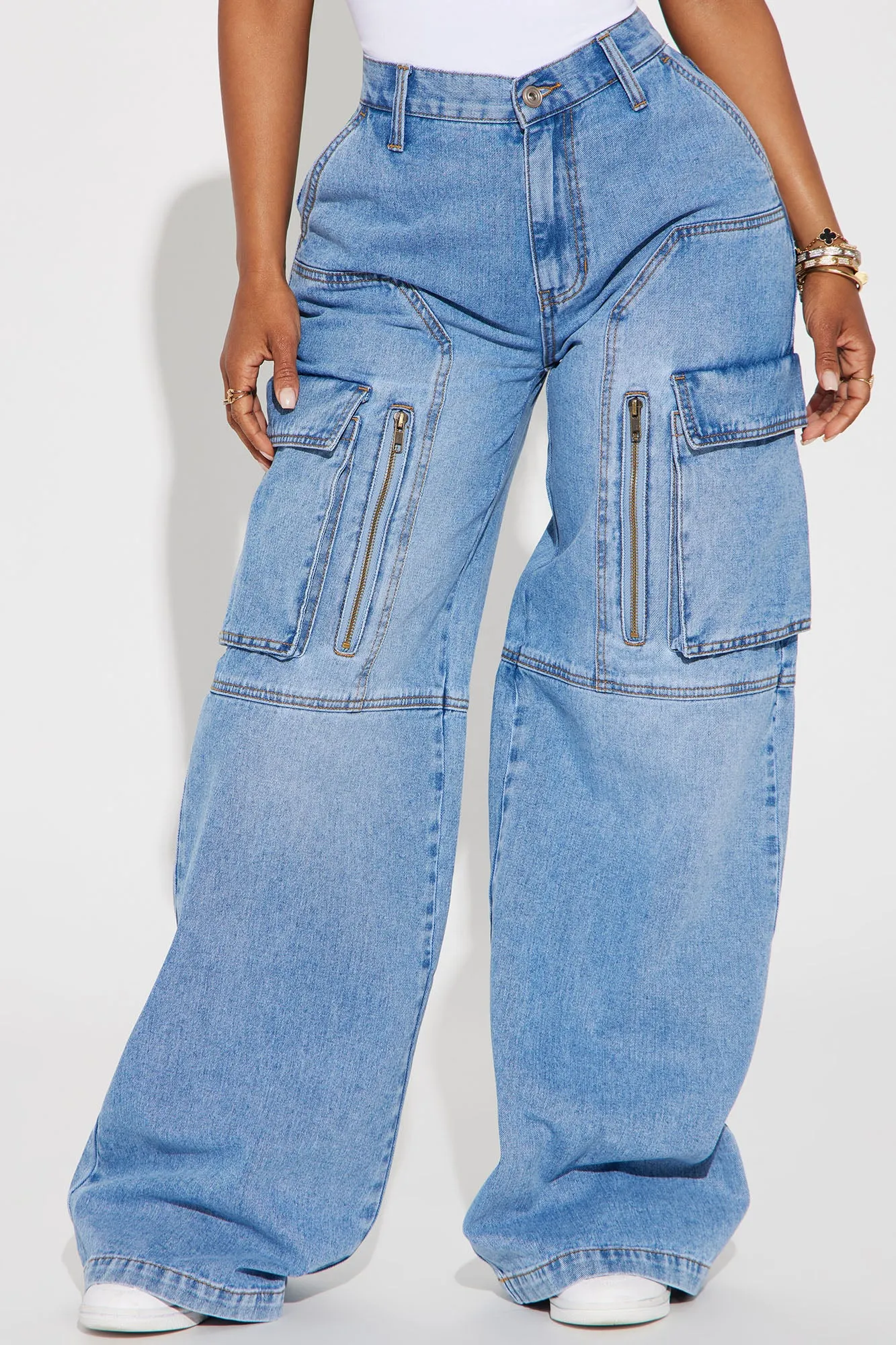 Berlin Baggy Cargo Jean - Light Wash