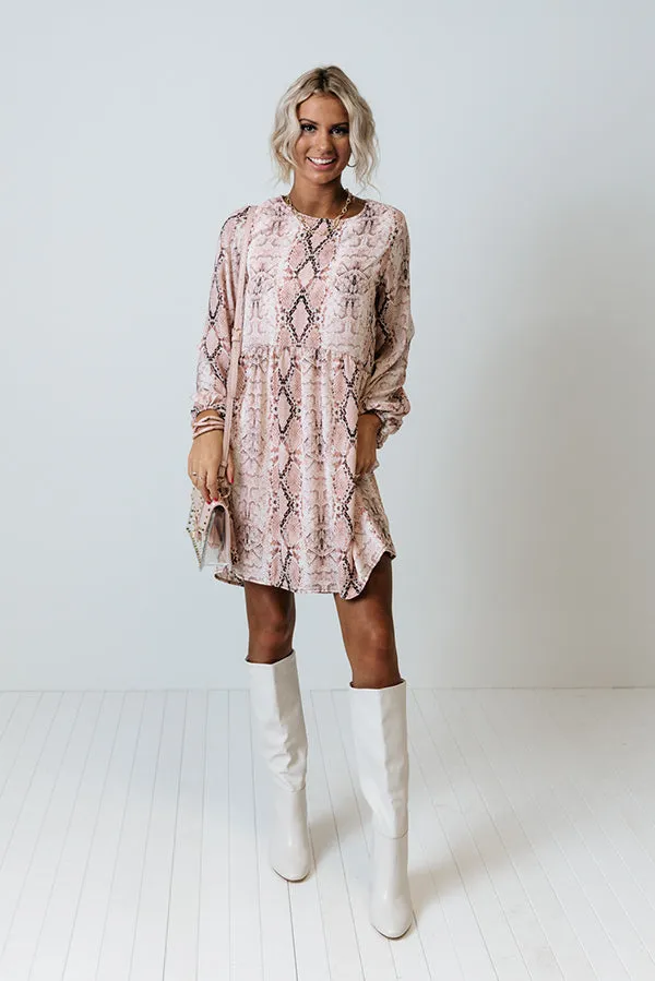 Besotted Beauty Babydoll Dress In Pink