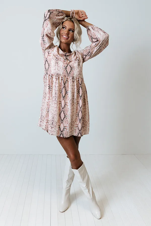 Besotted Beauty Babydoll Dress In Pink