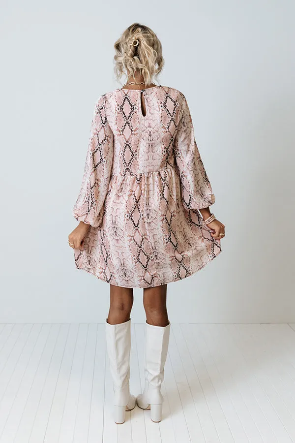 Besotted Beauty Babydoll Dress In Pink