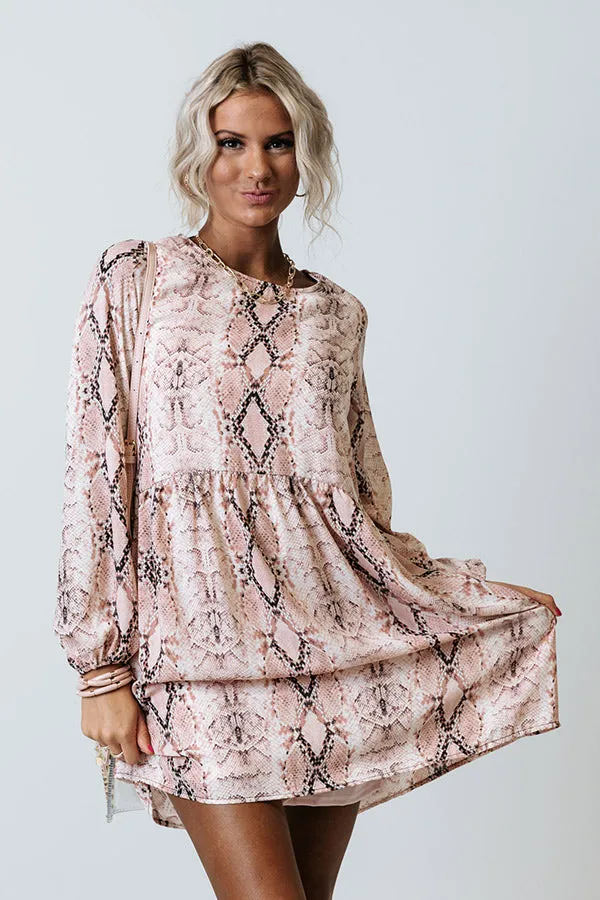 Besotted Beauty Babydoll Dress In Pink
