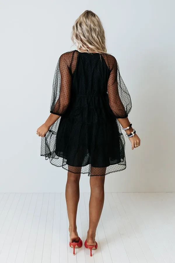 Best Merlot Babydoll Dress In Black