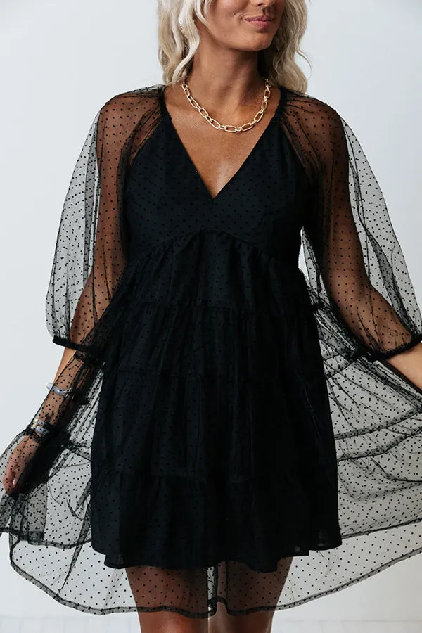 Best Merlot Babydoll Dress In Black