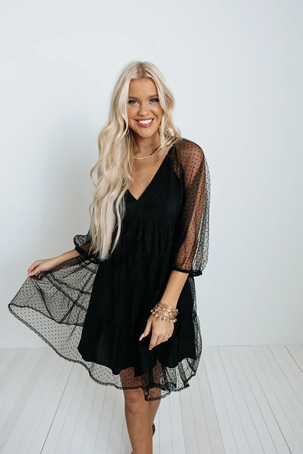 Best Merlot Babydoll Dress In Black