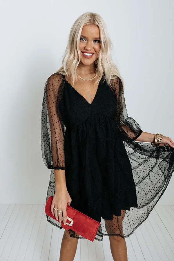 Best Merlot Babydoll Dress In Black