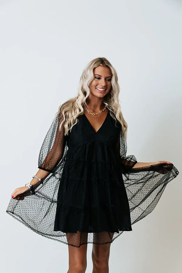 Best Merlot Babydoll Dress In Black