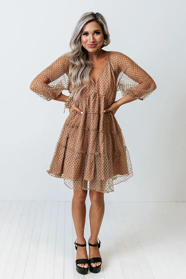 Best Merlot Babydoll Dress In Mocha