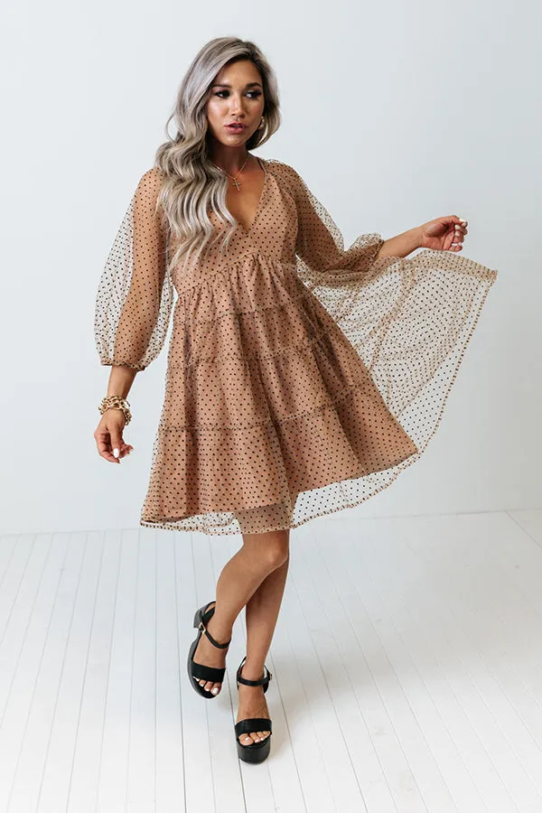 Best Merlot Babydoll Dress In Mocha