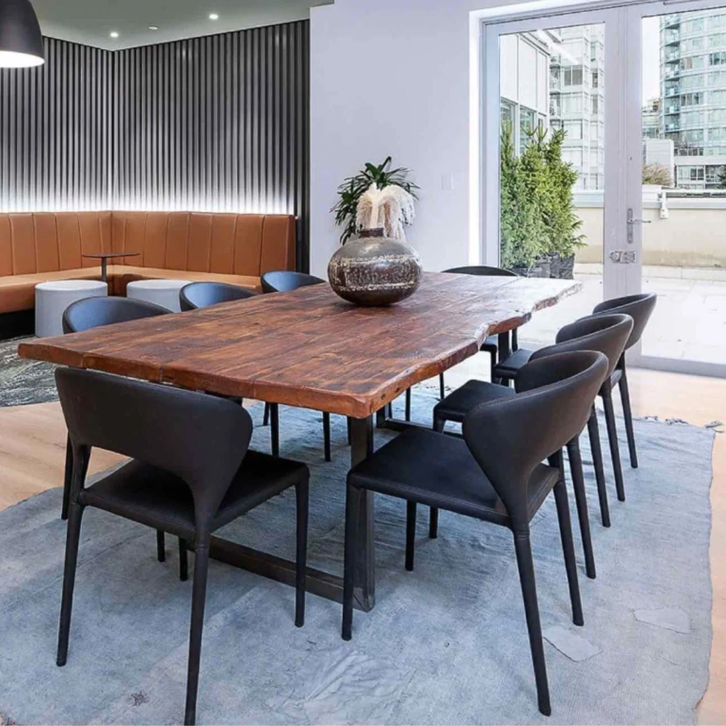 Black Leather Dining Chairs Prada Stacking Chairs