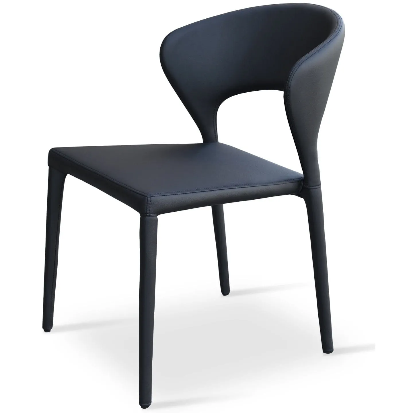 Black Leather Dining Chairs Prada Stacking Chairs