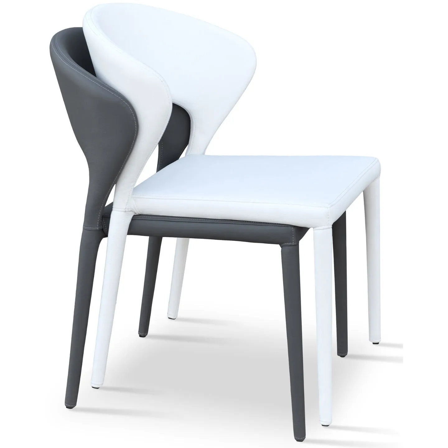 Black Leather Dining Chairs Prada Stacking Chairs
