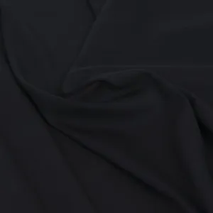 Black Poly / Cotton Ribbed Fabric 2113