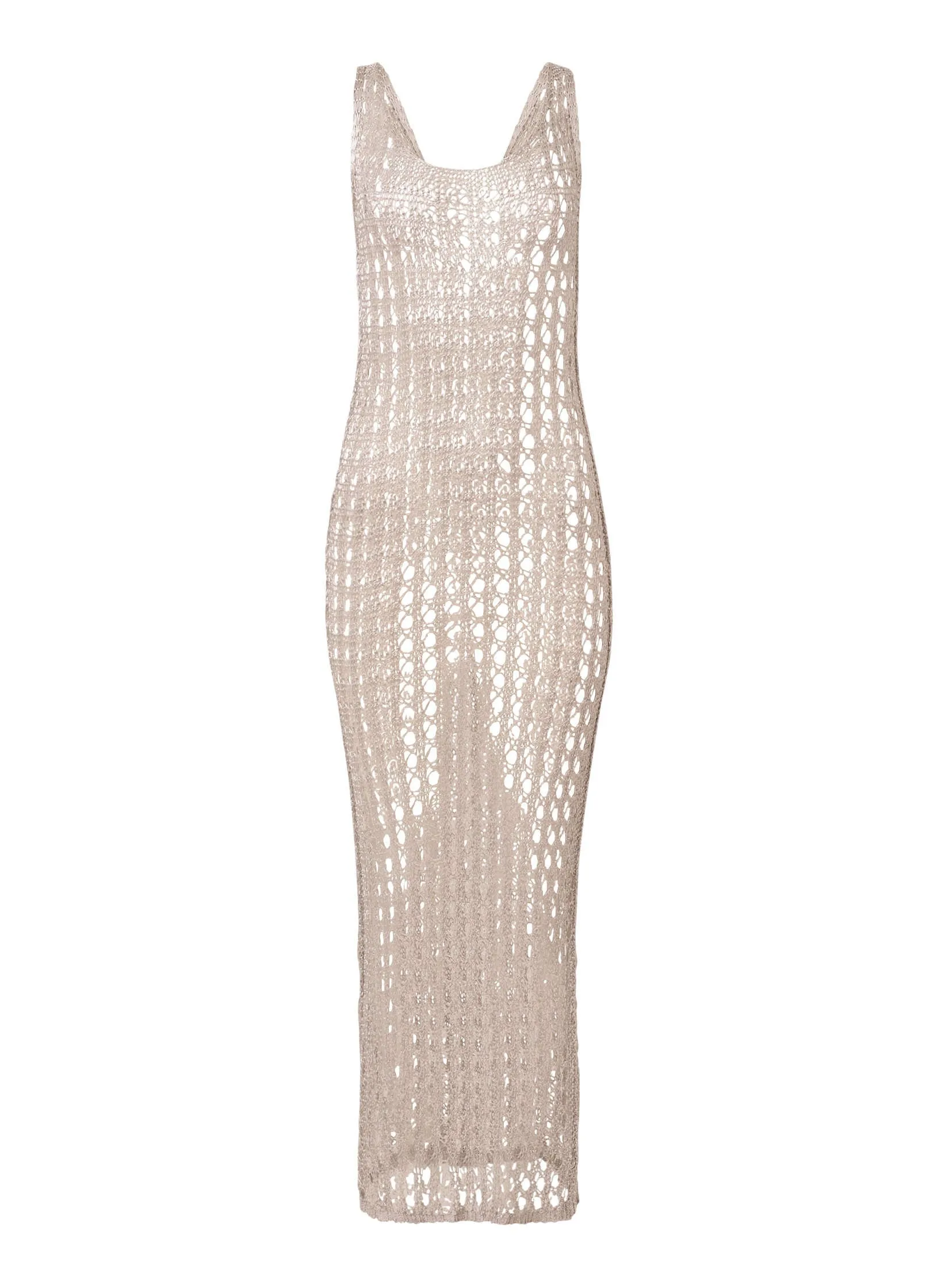 Bling Maxi Dress Cover-Up - Glittery Silver