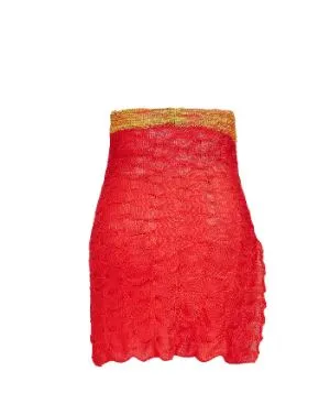 Bloke Knit Skirt with a side slit