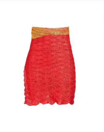 Bloke Knit Skirt with a side slit