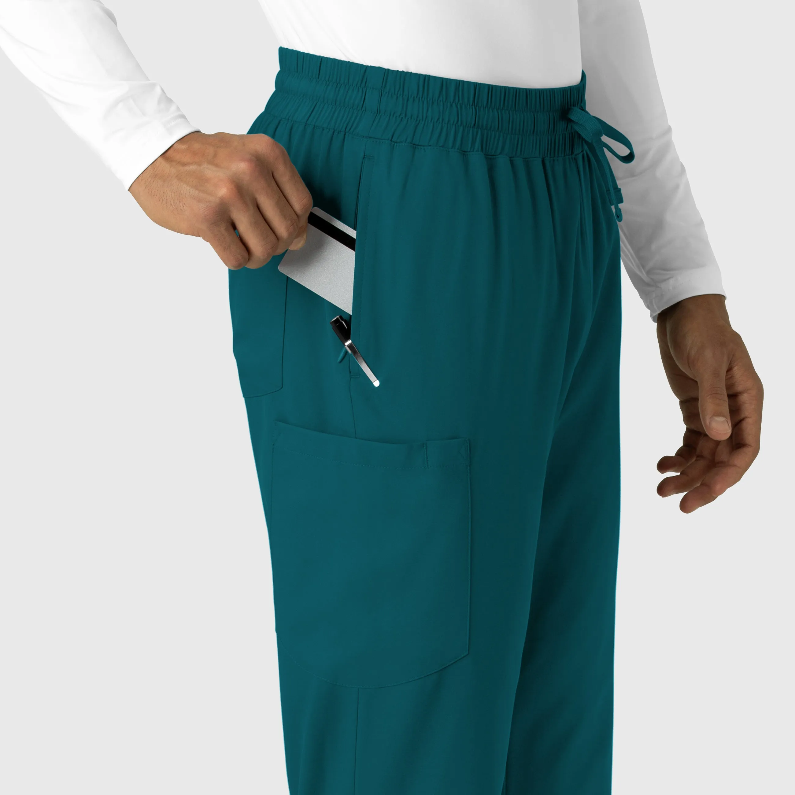 Boundless Men's Straight Leg Scrub Pant - Caribbean