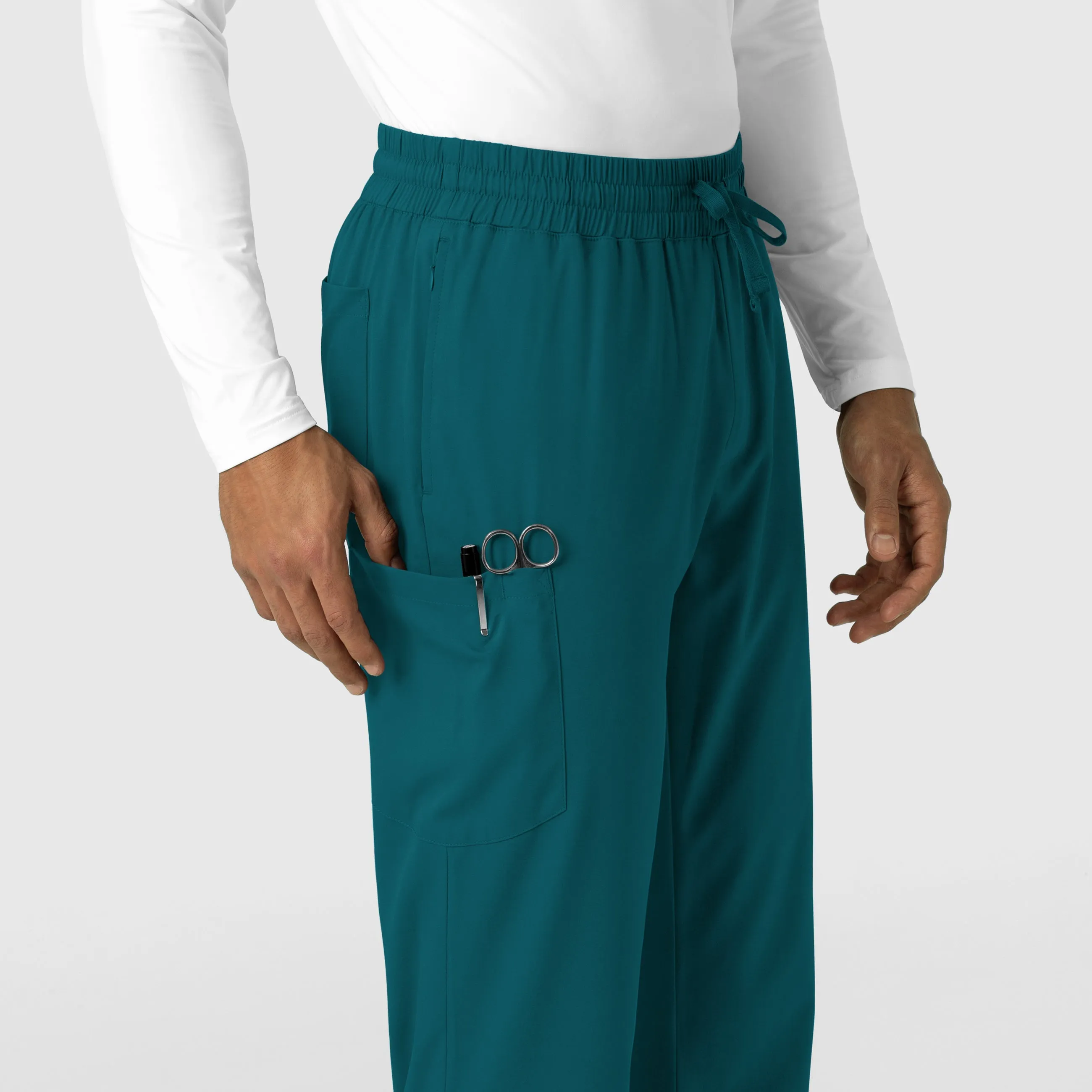 Boundless Men's Straight Leg Scrub Pant - Caribbean