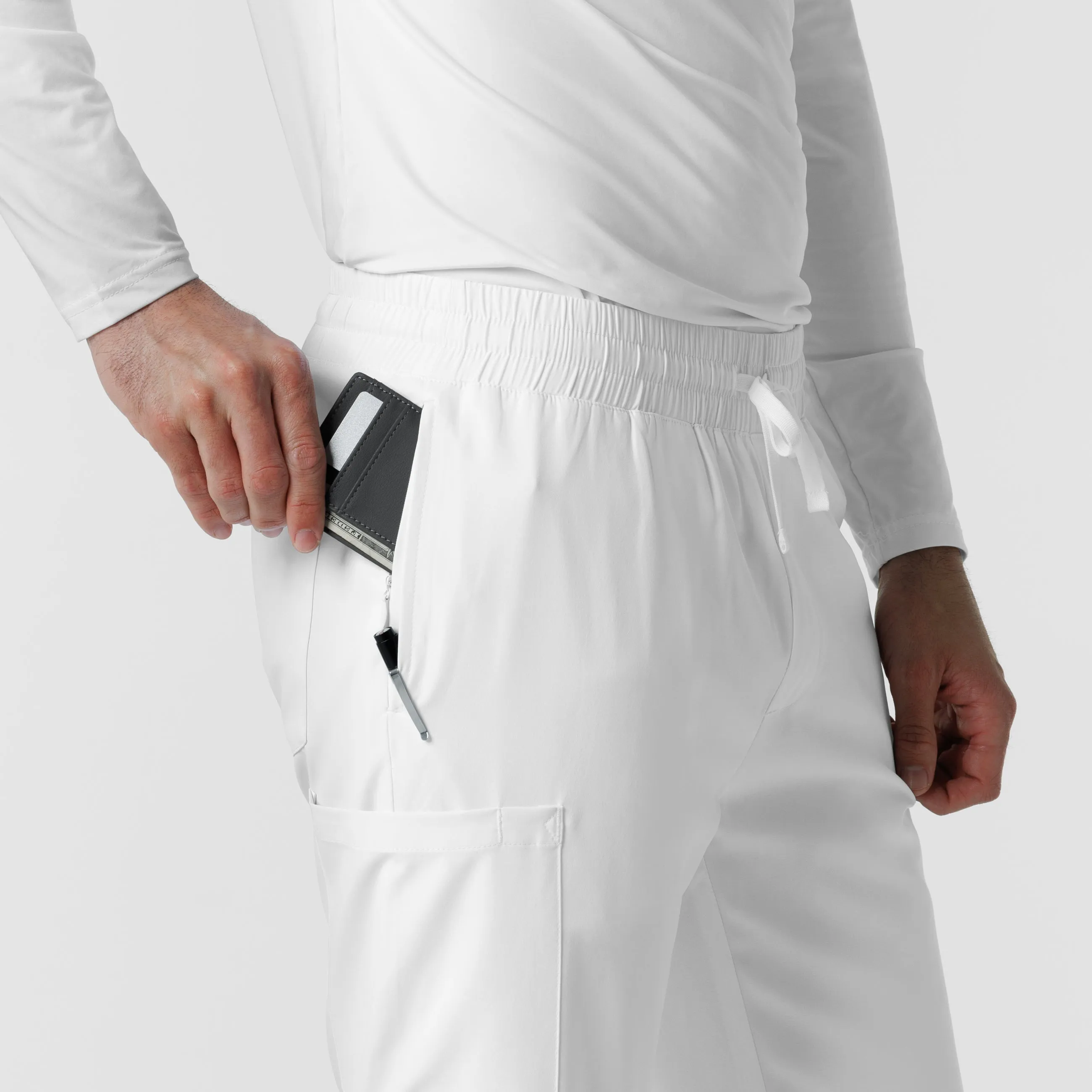 Boundless Men's Straight Leg Scrub Pant - White