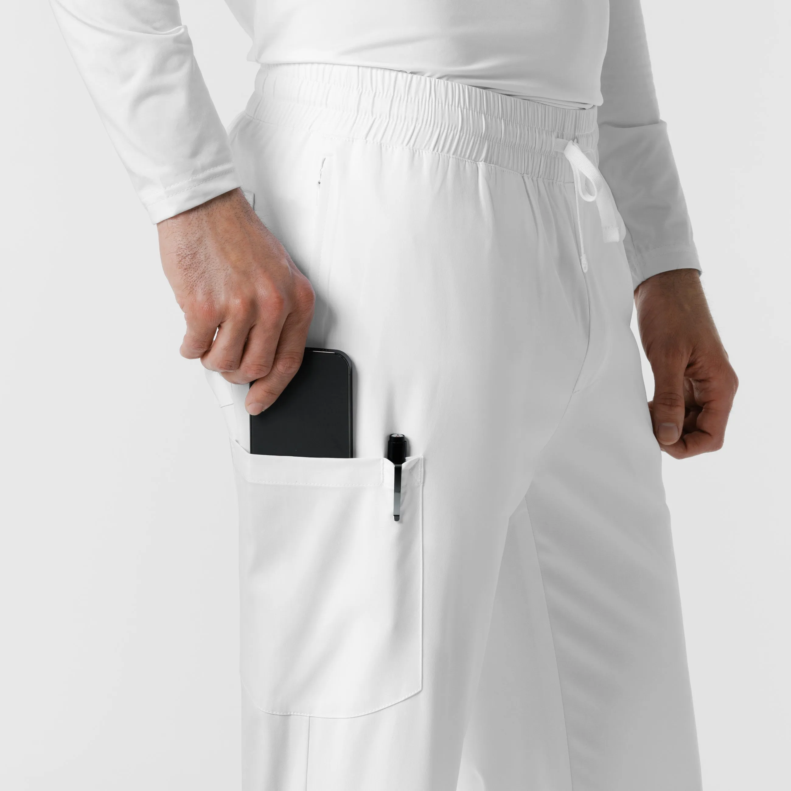 Boundless Men's Straight Leg Scrub Pant - White