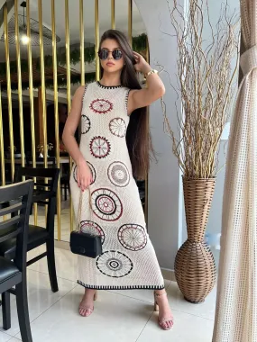 Brazilian Mandala Knit Dress: Versatile & Elegant