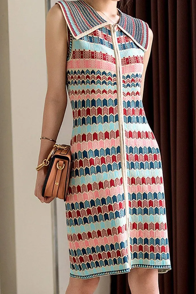 Bronte Retro Sleeveless Knit Dress