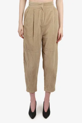 Brunello Cucinelli Beige Corduroy Wide Leg Pants Size 0