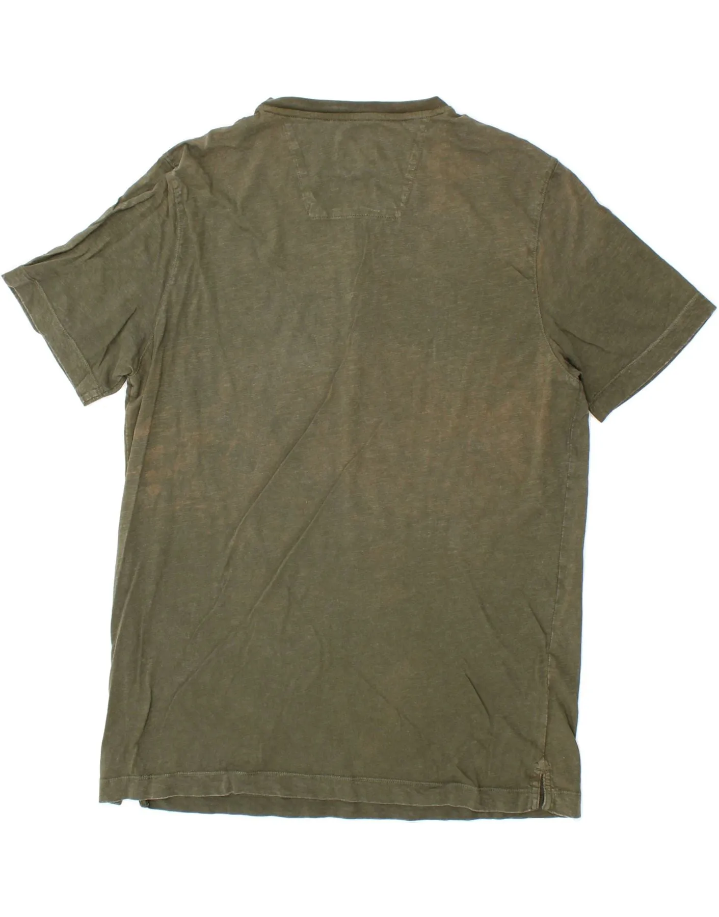 CAMEL ACTIVE Mens T-Shirt Top Large Khaki Cotton