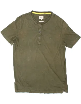 CAMEL ACTIVE Mens T-Shirt Top Large Khaki Cotton