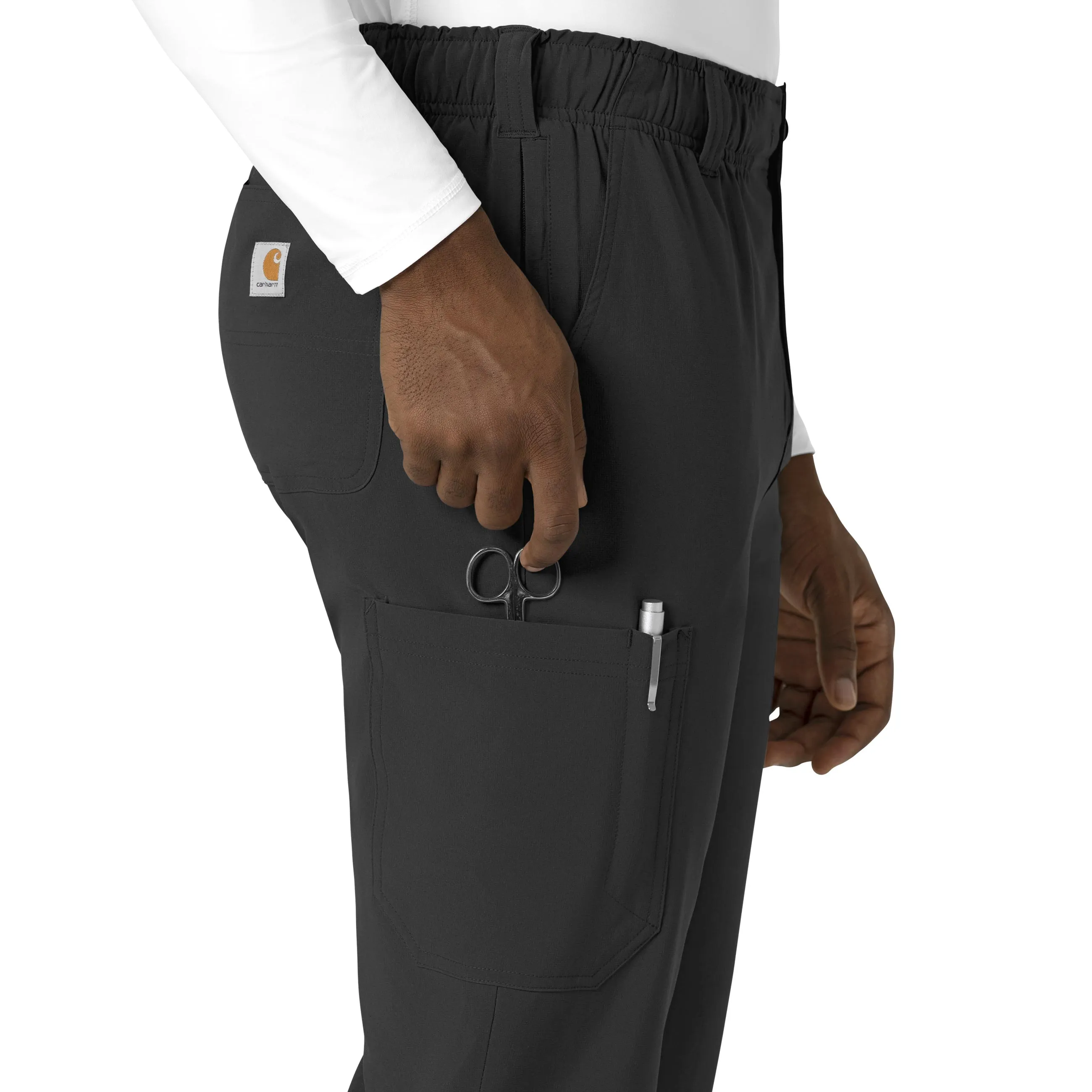 Carhartt Force Cross-Flex Men's Straight Leg Scrub Pant - Black