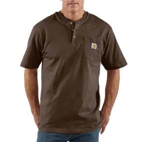 Carhartt Men's Dark Brown S/S Workwear Henley