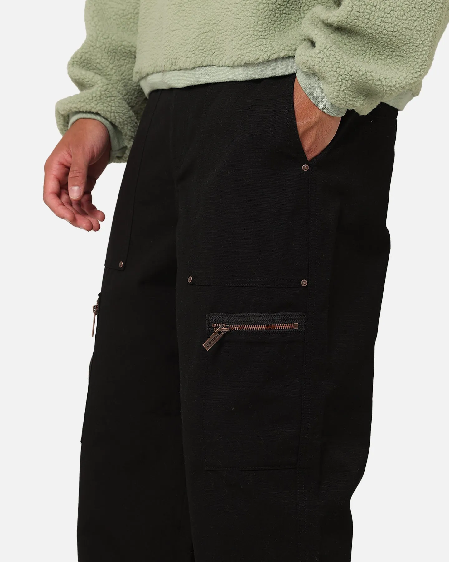 Carre Zip Cargo Pant Black
