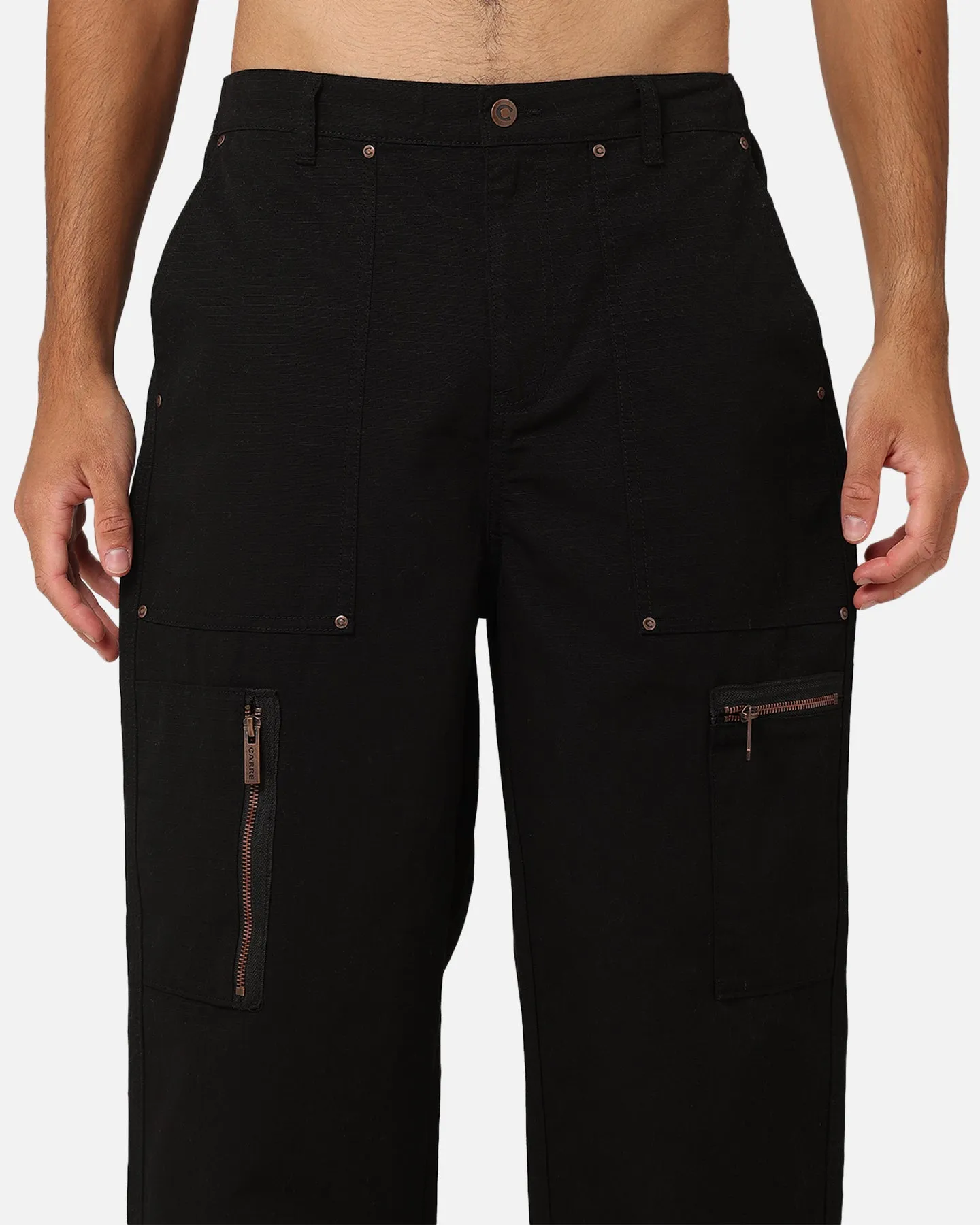 Carre Zip Cargo Pant Black