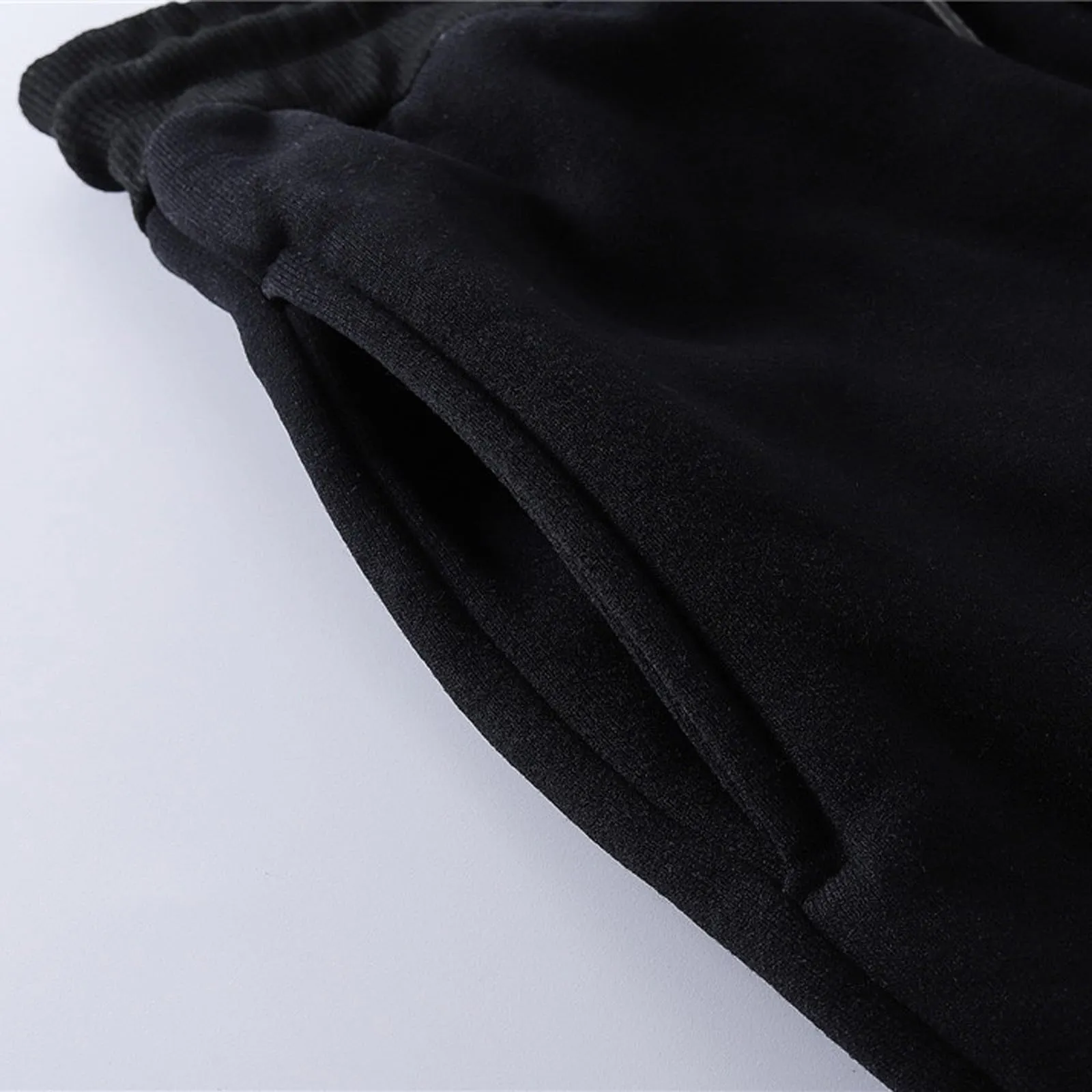 Casual Sweat Pants for Men Baggy Straight Leg Joggers Cargo Sweatpants Loose Solid Comfy Athletic Trousers with Pockets 2027 A - Black