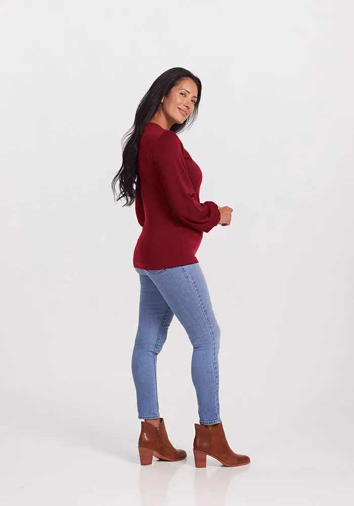 Charlotte Puff Sleeve Top - Sweet Pepper
