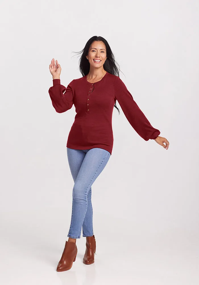 Charlotte Puff Sleeve Top - Sweet Pepper