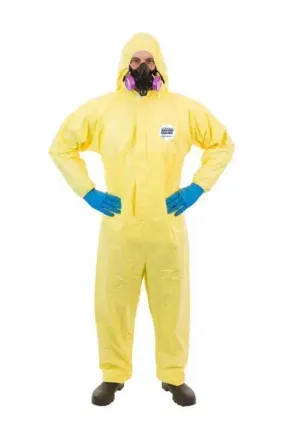 ChemSplash - Chemical Splash Coverall w/ Attached Hood, Elastic Wrist & Ankle - Serged Seams - 12/bx