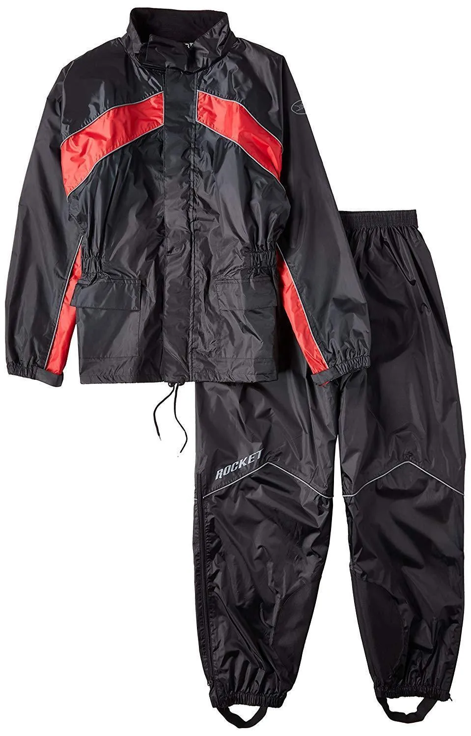 Close Out Joe Rocket RS-2 Mens Black/Red Rain Suit - Size X-Large