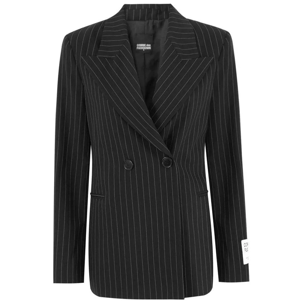 Comme Des Fuckdown Black Polyester Suits & Blazer