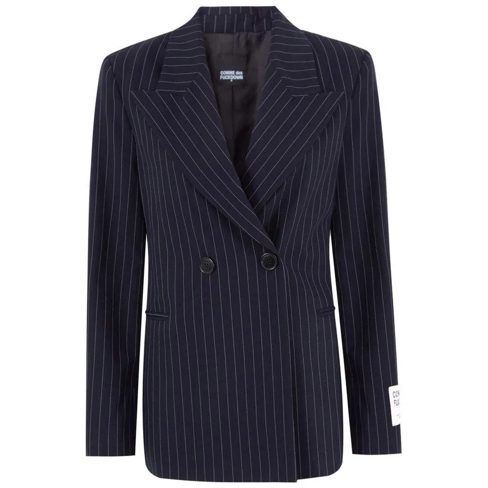 Comme Des Fuckdown Blue Polyester Suits & Blazer