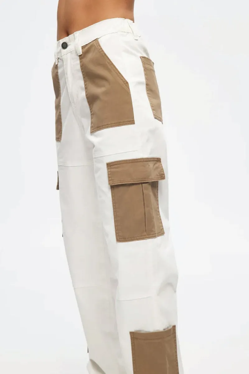Contrast Cargo Pants