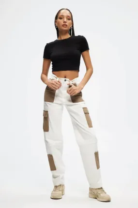 Contrast Cargo Pants