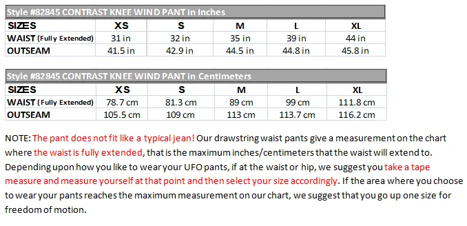 Contrast Knee Wind Pant #82845 Mens
