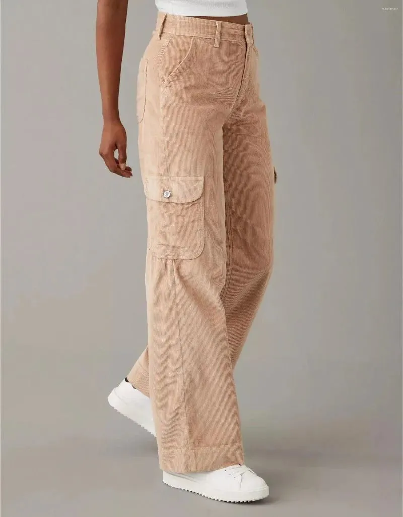 Corduroy Wide Leg Cargo Pants (14)