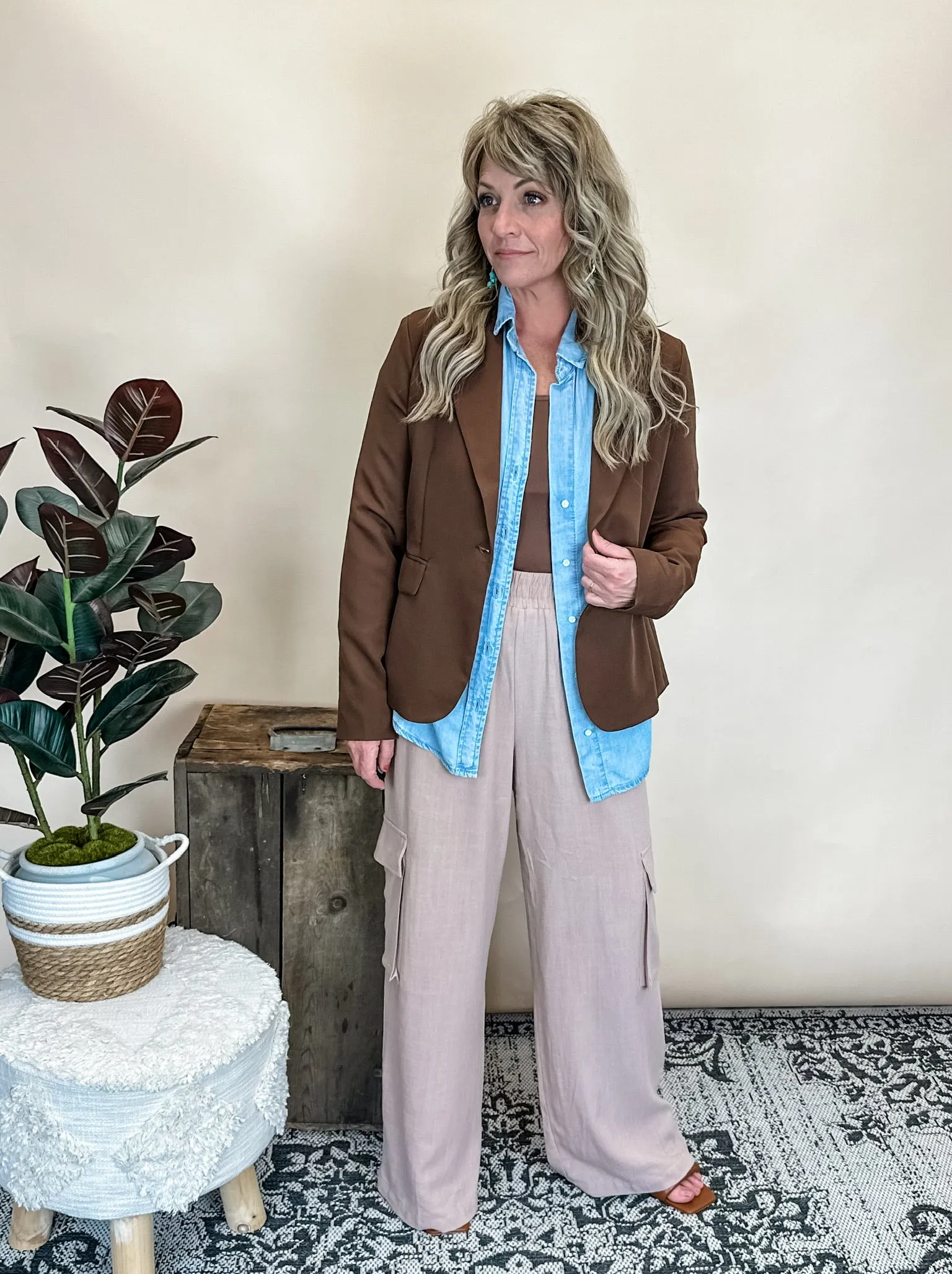 Cornerstone Button Down Tencel Shirt